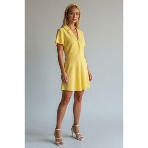 NEW H&M To All the Boys I've Loved Before Yellow Floral Stripe Dress Size Small